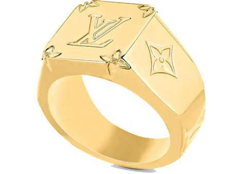 louis vuitton gold signet ring